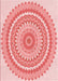 Machine Washable Transitional Pink Rug, wshpat1899rd