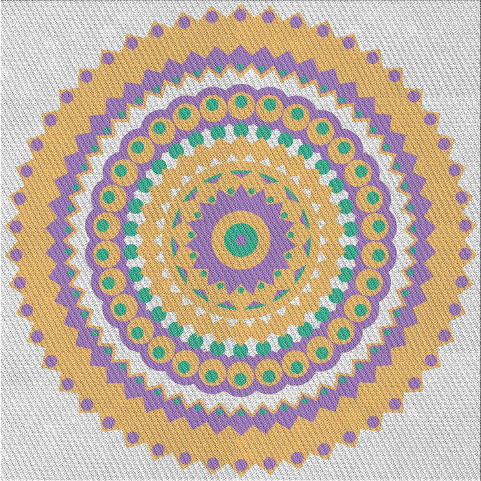 Square Patterned Rose Purple Novelty Rug, pat1899