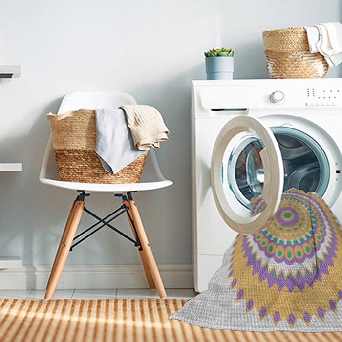 Machine Washable Transitional Rose Dust Purple Rug in a Washing Machine, wshpat1899