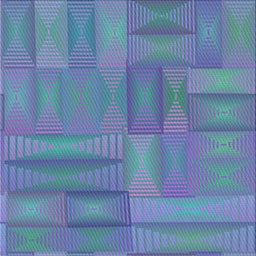 Square Patterned Sapphire Blue Novelty Rug, pat18