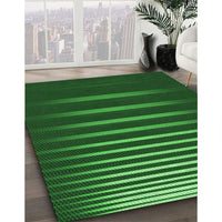 Patterned Deep Emerald Green Rug, pat19grn