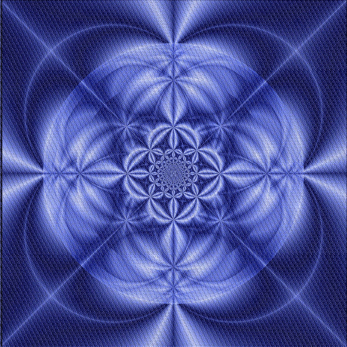 Round Patterned Cobalt Blue Rug, pat190blu