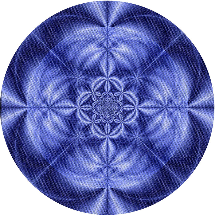 Square Patterned Cobalt Blue Rug, pat190blu