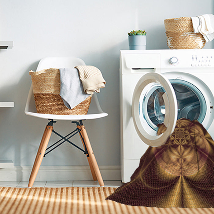 Machine Washable Transitional Night Red Rug in a Washing Machine, wshpat190org