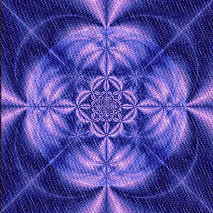 Round Patterned Cobalt Blue Rug, pat190pur