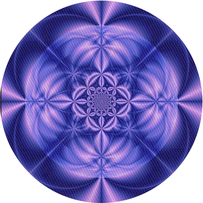 Square Patterned Cobalt Blue Rug, pat190pur