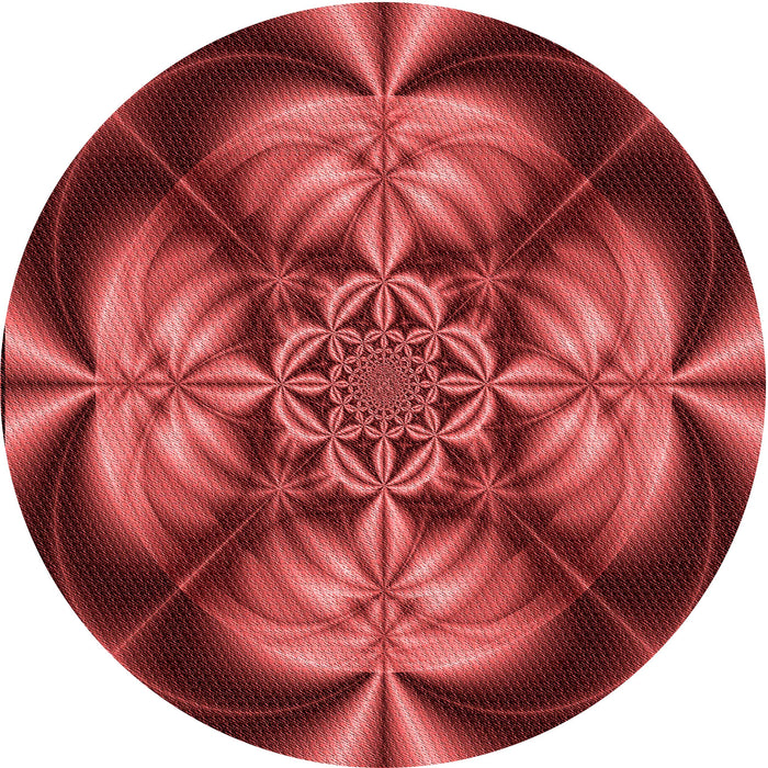 Square Patterned Crimson Red Rug, pat190rd