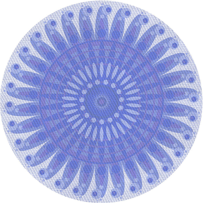 Square Machine Washable Transitional Light Slate Blue Rug in a Living Room, wshpat1900blu