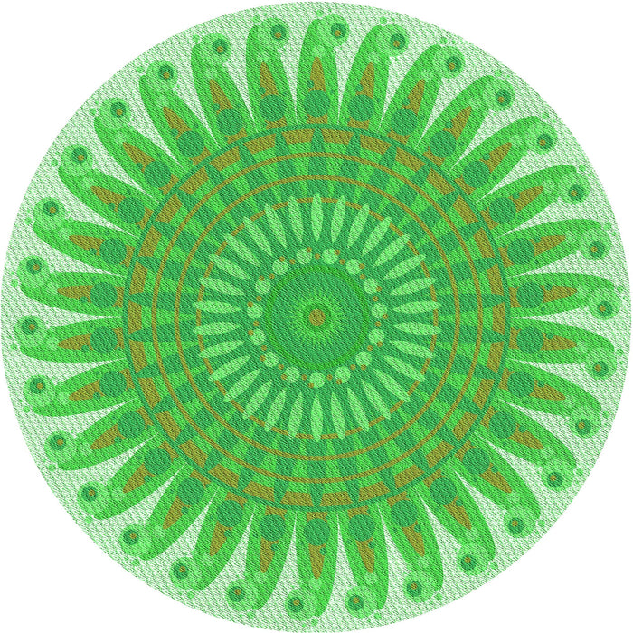 Square Patterned Green Rug, pat1900grn