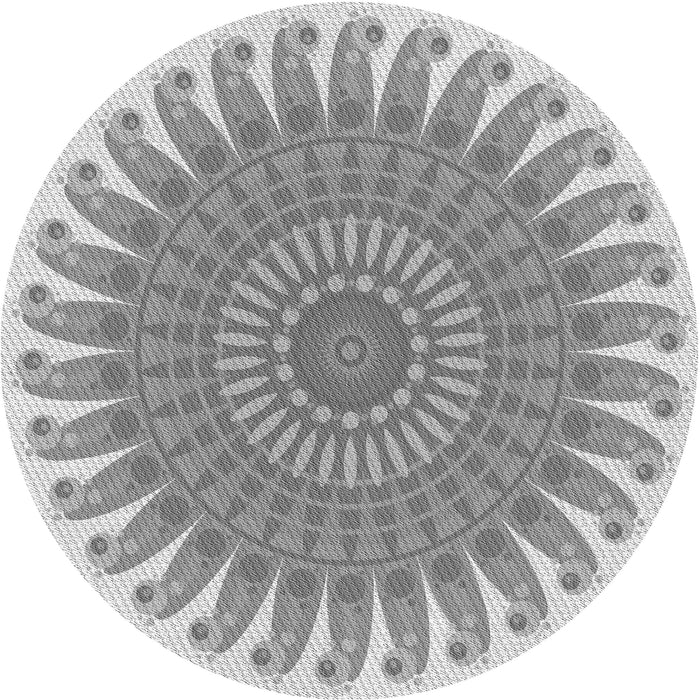 Square Patterned Gray Rug, pat1900gry