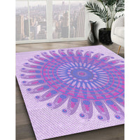 Patterned Mauve Purple Rug, pat1900pur