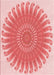 Machine Washable Transitional Pastel Pink Rug, wshpat1900rd