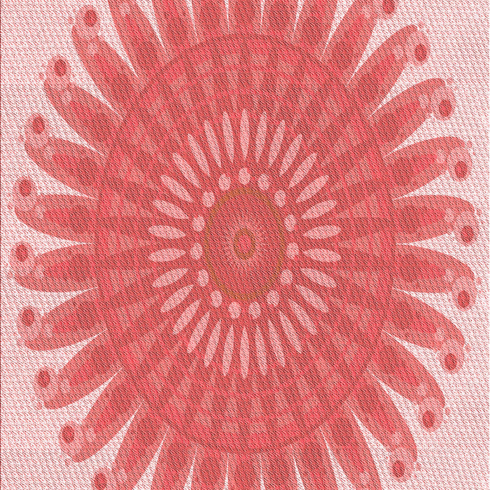 Machine Washable Transitional Pastel Pink Rug, wshpat1900rd