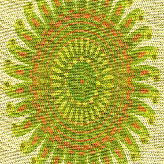 Patterned Bold Yellow Rug, pat1900yw