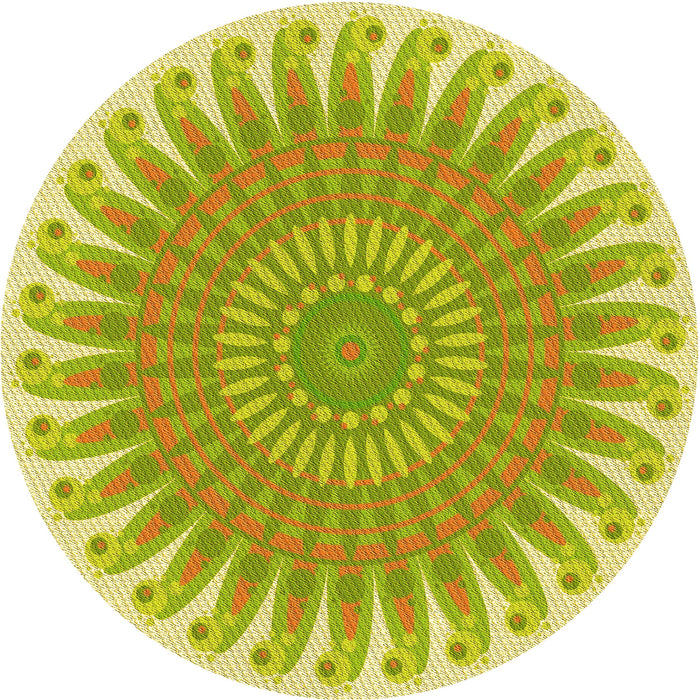 Square Patterned Bold Yellow Rug, pat1900yw