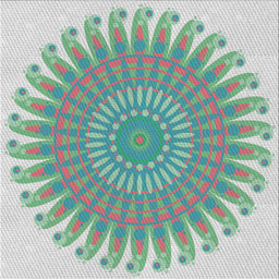 Square Patterned Grayish Turquoise Green Novelty Rug, pat1900