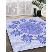 Patterned Blue Rug, pat1901blu