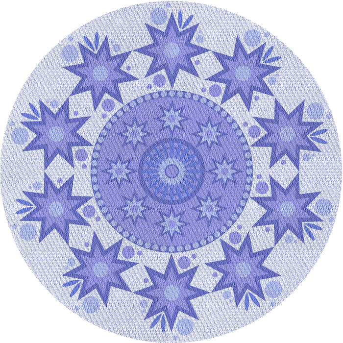 Square Patterned Blue Rug, pat1901blu