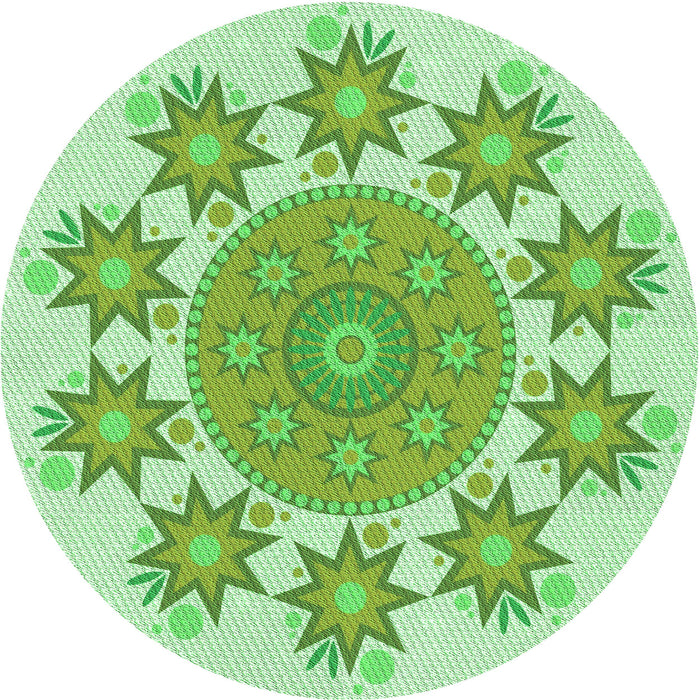 Square Machine Washable Transitional Light Green Rug in a Living Room, wshpat1901grn