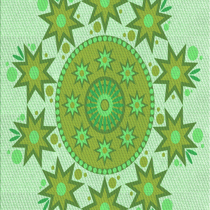 Patterned Light Green Rug, pat1901grn