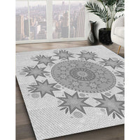 Patterned Gunmetal Gray Rug, pat1901gry