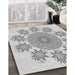 Patterned Gunmetal Gray Rug in Family Room, pat1901gry