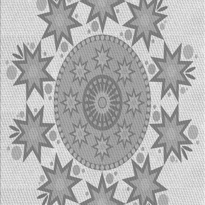 Patterned Gunmetal Gray Rug, pat1901gry