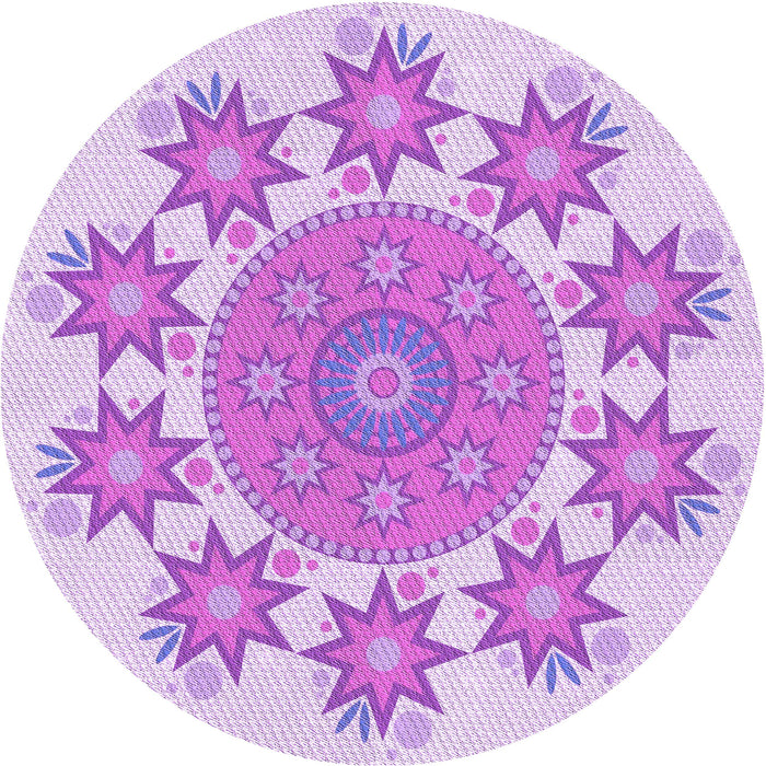 Square Patterned Blossom Pink Rug, pat1901pur