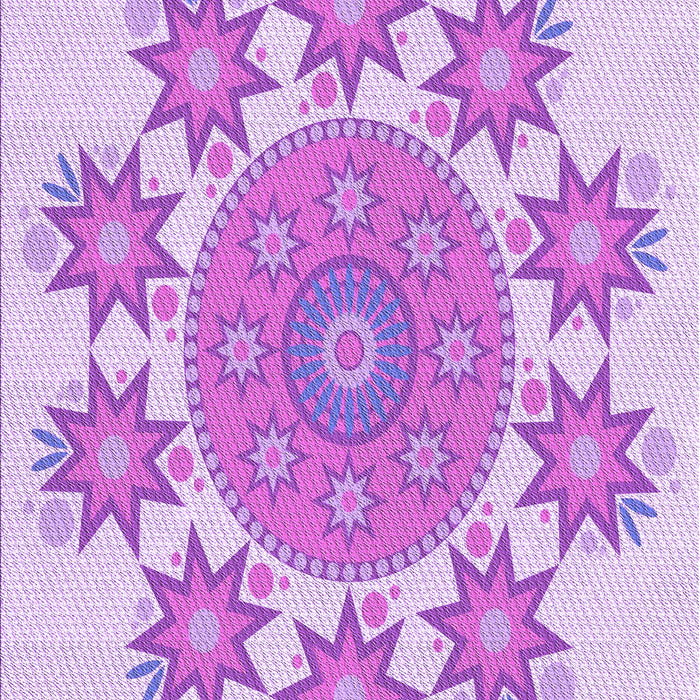Machine Washable Transitional Blossom Pink Rug, wshpat1901pur