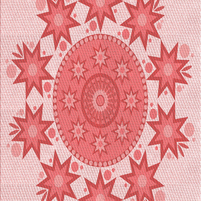 Machine Washable Transitional Pink Rug, wshpat1901rd