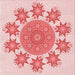 Round Patterned Pink Rug, pat1901rd