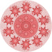 Square Patterned Pink Rug, pat1901rd