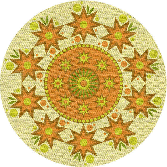Square Machine Washable Transitional Orange Rug in a Living Room, wshpat1901yw