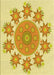 Patterned Orange Rug, pat1901yw