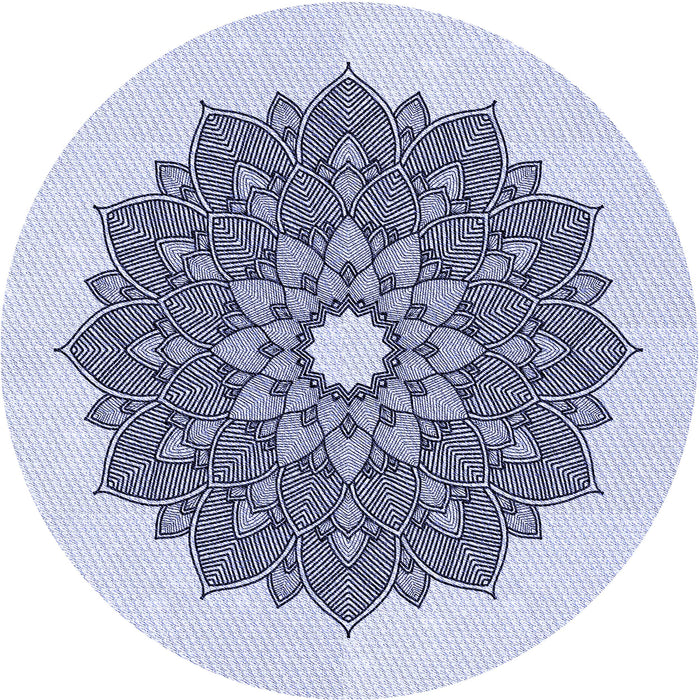 Square Patterned Lavender Blue Rug, pat1902blu