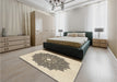 Patterned Wheat Beige Rug in a Bedroom, pat1902brn