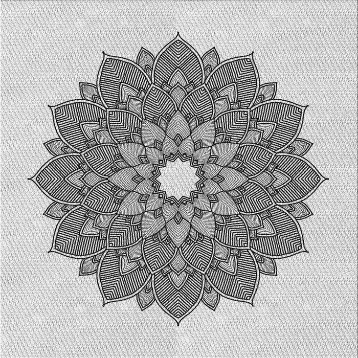 Round Patterned Platinum Gray Rug, pat1902gry