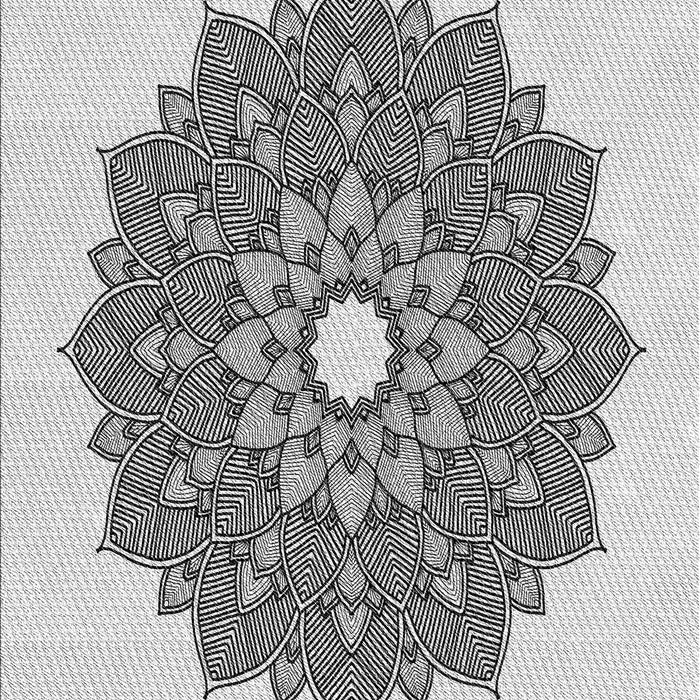 Patterned Platinum Gray Rug, pat1902gry