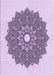 Machine Washable Transitional Purple Flower Purple Rug, wshpat1902pur