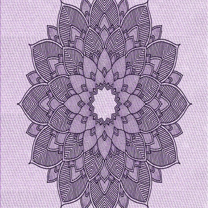 Machine Washable Transitional Purple Flower Purple Rug, wshpat1902pur