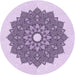 Square Patterned Purple Flower Purple Rug, pat1902pur