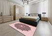 Patterned Light Rose Pink Rug in a Bedroom, pat1902rd