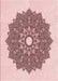 Patterned Light Rose Pink Rug, pat1902rd