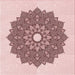 Round Patterned Light Rose Pink Rug, pat1902rd
