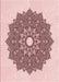 Machine Washable Transitional Light Rose Pink Rug, wshpat1902rd