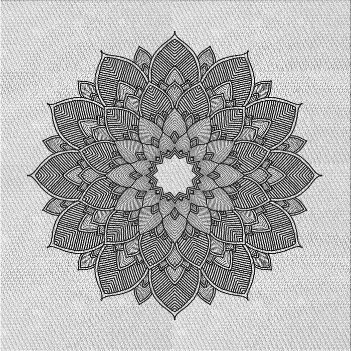 Square Patterned Off-White Novelty Rug, pat1902