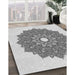 Patterned Off-White Novelty Rug in Family Room, pat1902