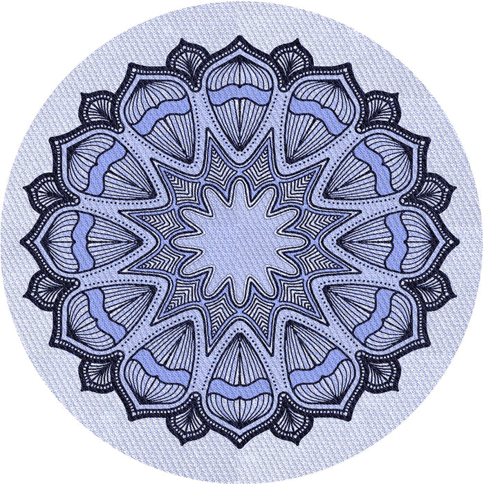 Square Patterned Blue Rug, pat1903blu