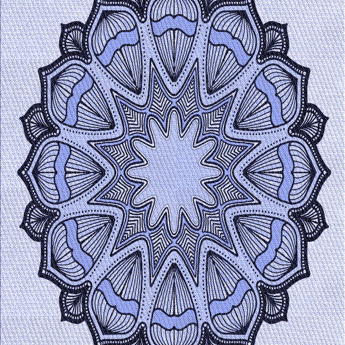 Machine Washable Transitional Blue Rug, wshpat1903blu