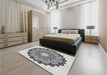 Patterned Ash Gray Rug in a Bedroom, pat1903gry